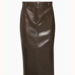Babaton Aritzia Midi Leather Skirt size 4